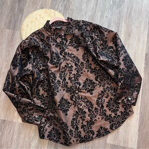 Cykxtees art to wear gothic‎ jacket topper velvet embroidered